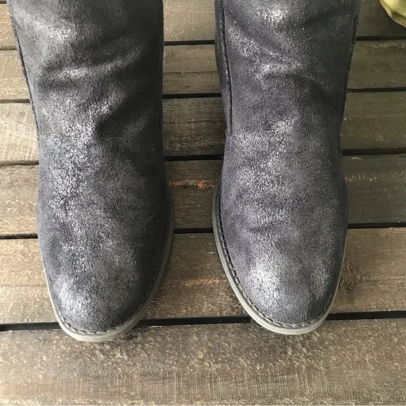 Qupid Tobin-13 Black Distressed Ankle Boots Faux Leather Booties - Picture 5 of 11